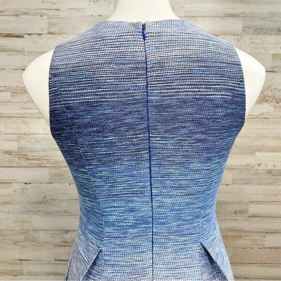 Shoshanna Revolve Helena Ombre Tweed Dress Size 0 Blue with Pockets Fit & Flare - Picture 10 of 15